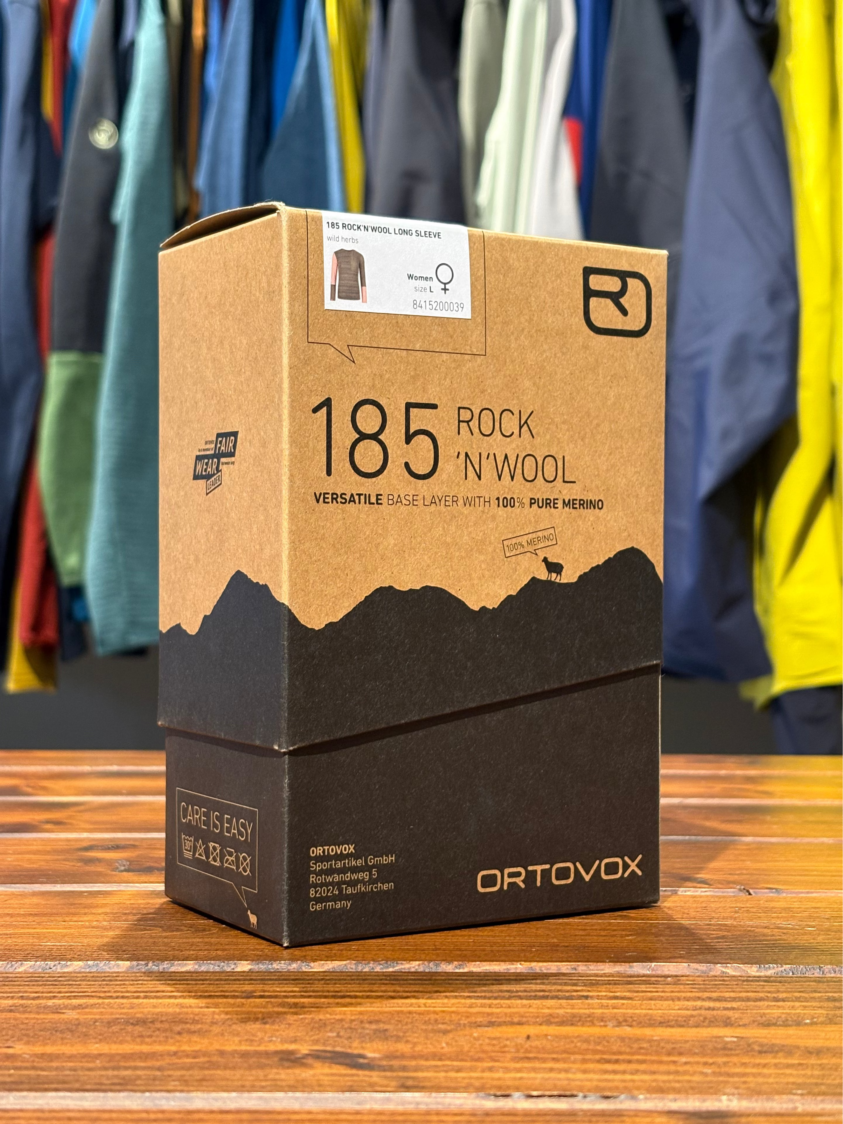 ORTOVOX BASE LAYER 185 ROCK'N'WOOL LS donna