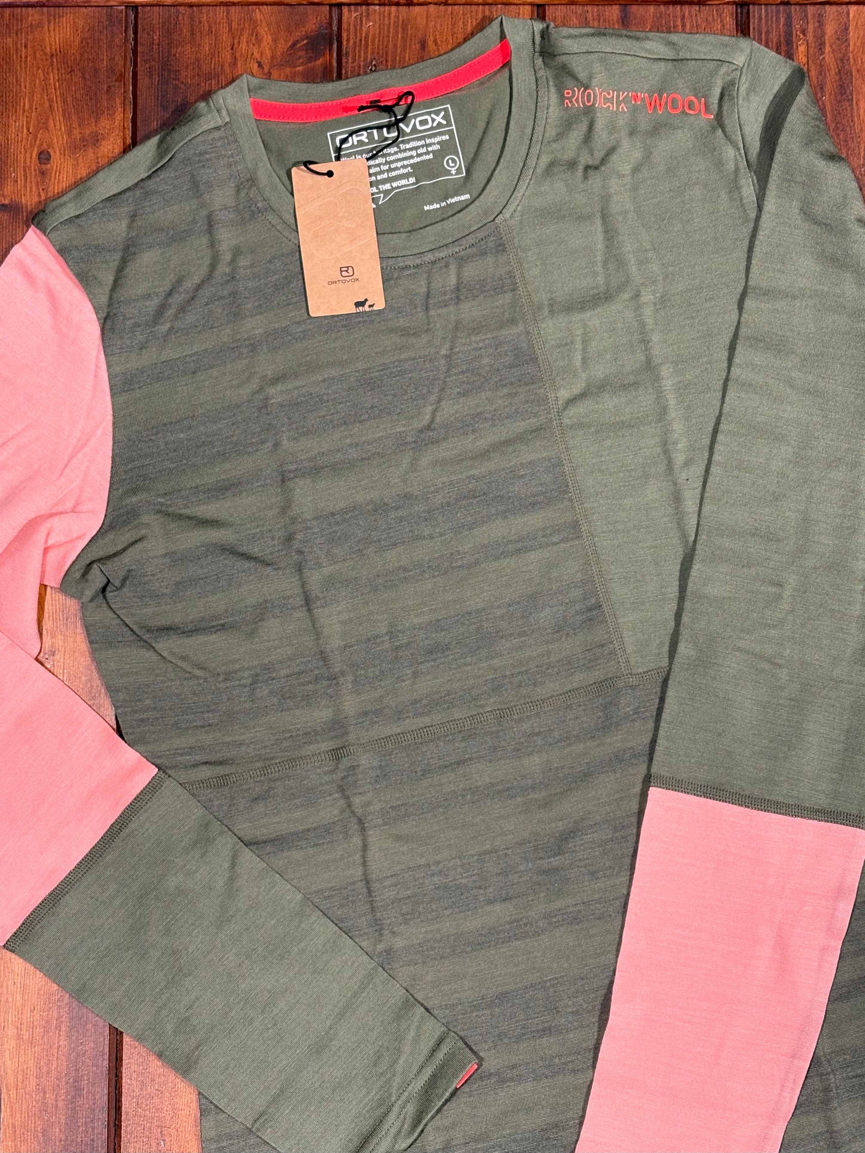 ORTOVOX BASE LAYER 185 ROCK'N'WOOL LS donna