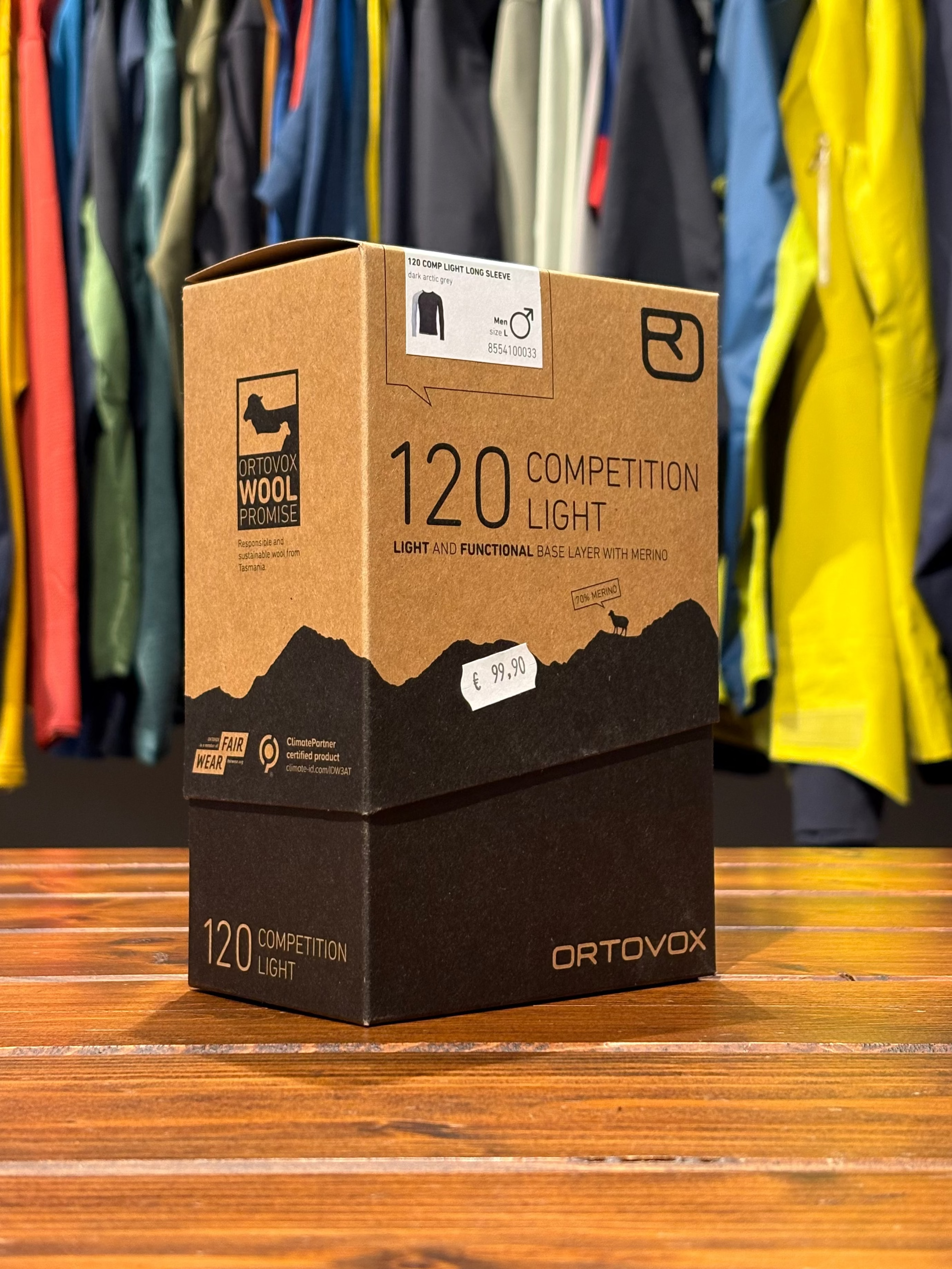 ORTOVOX BASE LAYER 120 COMP LIGHT LS uomo