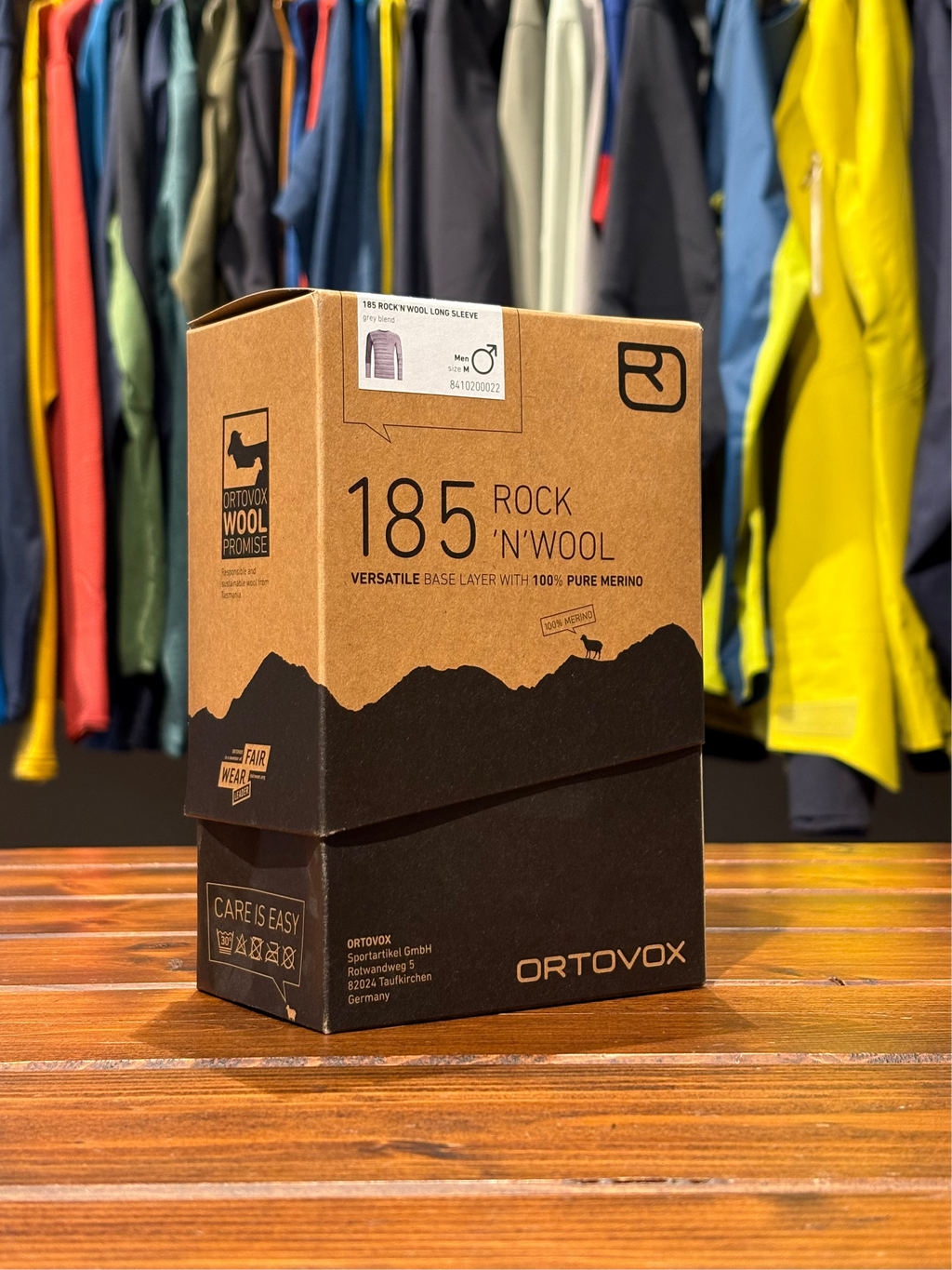 ORTOVOX BASE LAYER 185 ROCK'N'WOOL LS uomo