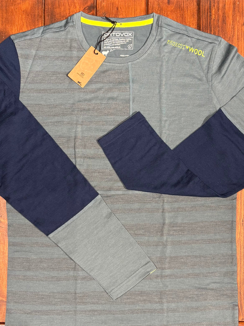 ORTOVOX BASE LAYER 185 ROCK'N'WOOL LS uomo